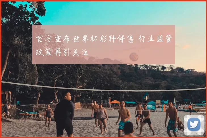 官方宣布世界杯彩种停售 行业监管政策再引关注